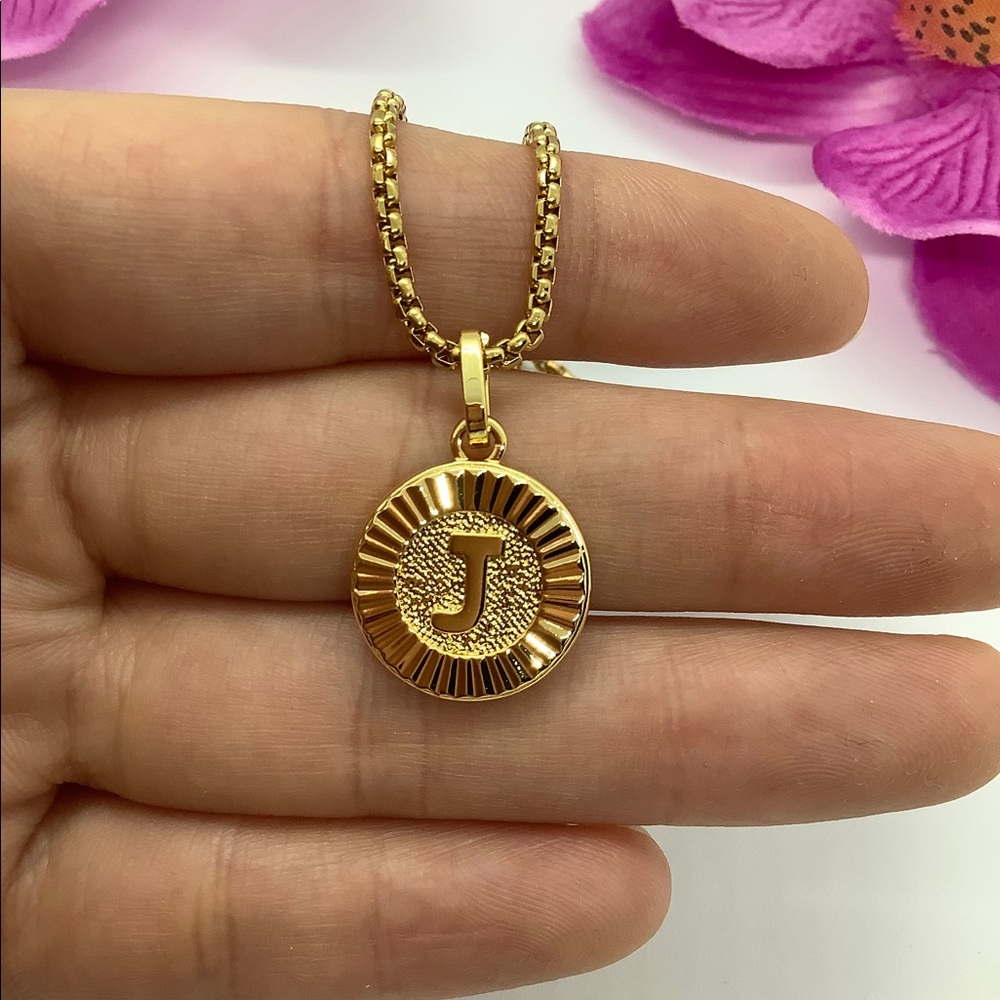 - New 18k gold plated  letter “ J “ necklace